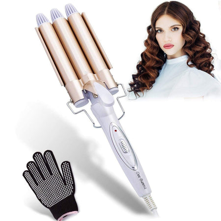 Dee Banna Bacchetta arricciacapelli per capelli con ferro arricciacapelli a 3