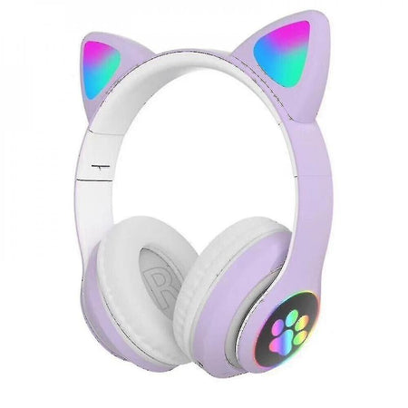 Cuffie wireless per bambini Microfono incorporato sopra l'orecchio di gatto