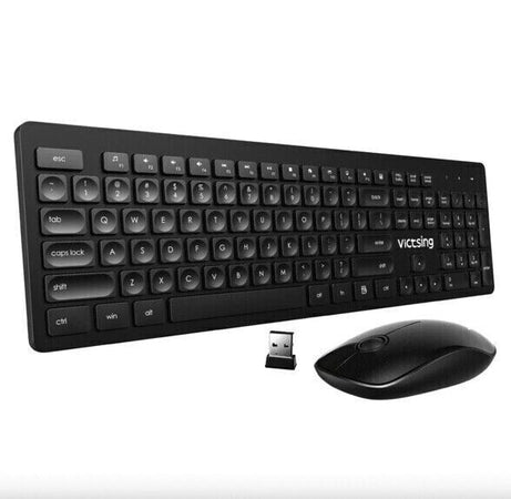 Set tastiera e mouse wireless ultra sottile senza fili, VicTsing PC176B