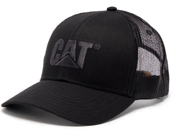 Berretto visiera precurvata Caterpillar CAT Raised Logo Cap Black-Black