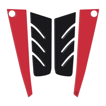 ADESIVO Resinato 3D carbonio-ergal PEDANA ANTERIORE Sticker per YAMAHA Tmax 530 2012-2016