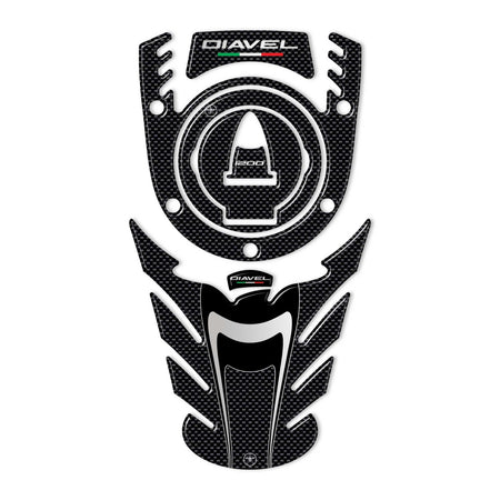 KIT ADESIVI in gel 3D PROTEZIONE SERBATOIO compatibili per MOTO DUCATI DIAVEL