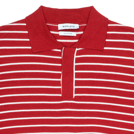 WOOL & CO Polo Uomo Wool & Co Rigata Ice Cotton da uomo