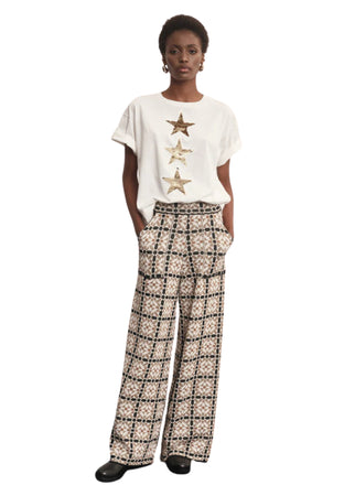 AKEP Pantalone Donna Akep fantasia a fiori da donna
