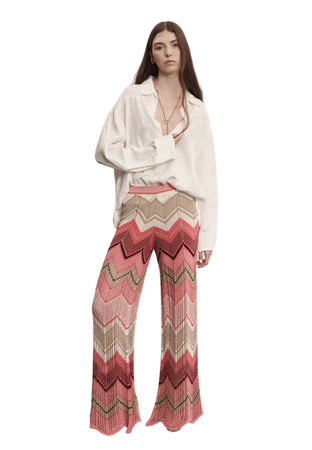 AKEP Pantalone Donna Akep motivo zig zag da donna