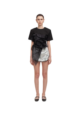 WEILI ZHENG T-shirt Donna Weili Zheng con organza da donna