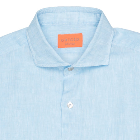 GRIGIO Camicia Uomo Grigio Lino da uomo