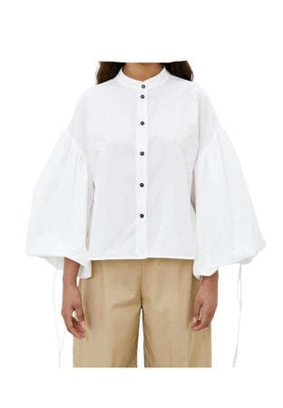 MEIMEIJ Camicia alla coreana Donna con manica palloncino da donna