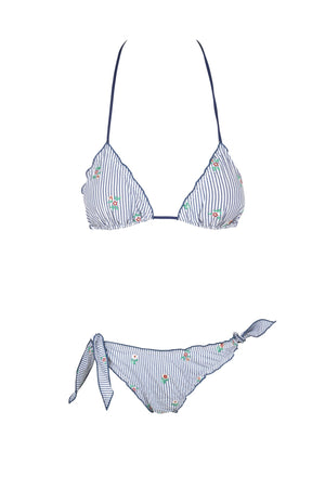 MC2 SAINT BARTH MC2 Saint Barth - Bikini - 451552 - Blu/Bianco da donna