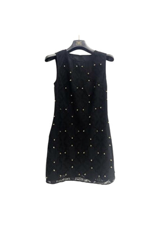 TRASH AND LUXURY Vestito corto smanicato in pizzo Donna con borchie oro da donna