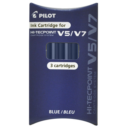 Set 3 Refill Roller Hi-Tecpoint V5-V7 Ricaricabile Blu Begreen Pilot