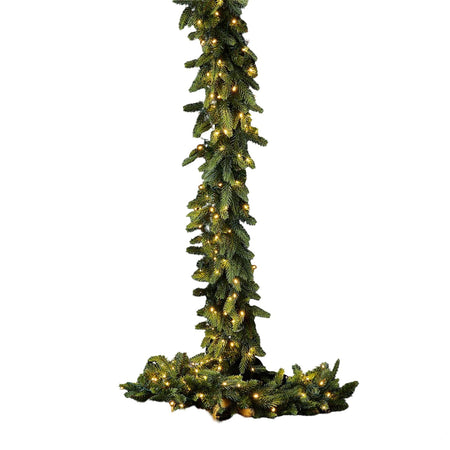 Festone natalizio con 170 led ghirlanda in PE effetto Real Touch 270 cm