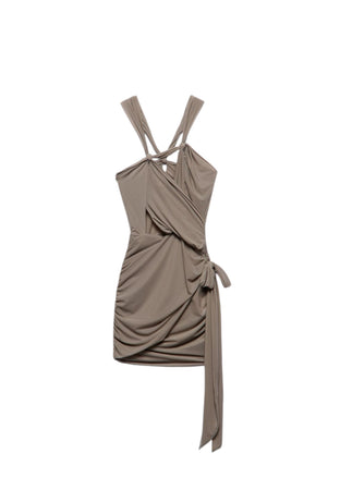 ANIYE BY Vestito corto scollo a V Donna con drappeggio da donna