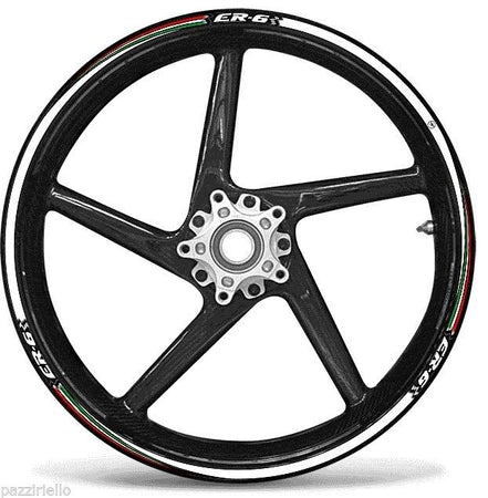 STRISCE ADESIVE compatibili per CERCHI 17 MOTO KAWASAKI ER6 ER-6 ER-6n tuning