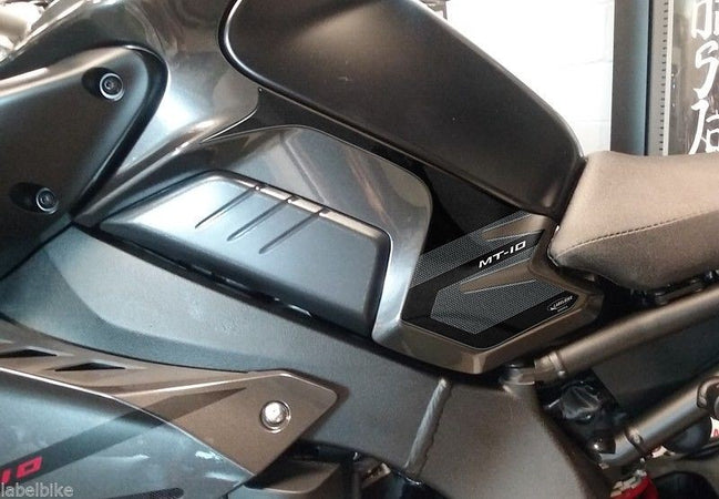 2 ADESIVI gel 3D PROTEZIONI LATERALI SERBATOIO compatibili per MOTO YAMAHA MT-10