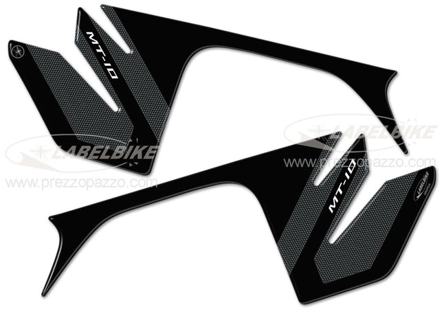 2 ADESIVI gel 3D PROTEZIONI LATERALI SERBATOIO compatibili per MOTO YAMAHA MT-10