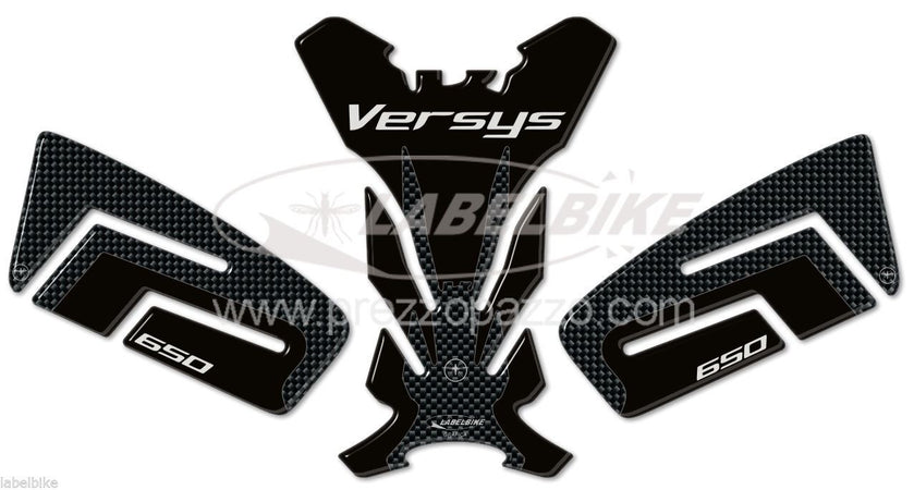 KIT ADESIVI in RESINA GEL 3D PROTEZIONI compatibili per MOTO KAWASAKI VERSYS 650