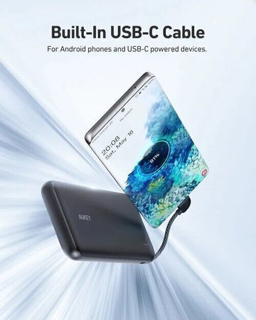 AUKEY PB-N73C 10.000 mAh 18 W con cavo USB-C integrato Caricabatterie portatile