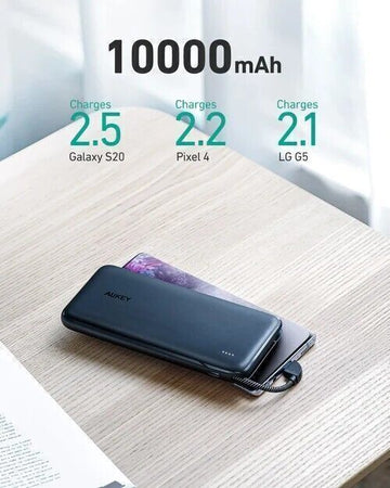 AUKEY PB-N73C 10.000 mAh 18 W con cavo USB-C integrato Caricabatterie portatile