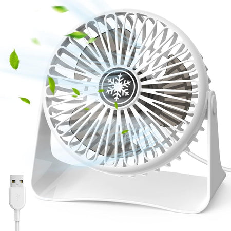 Ventilatore USB, Mini USB Ventilatore Silenzioso, Regolabile 3 Velocità