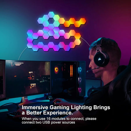 Esagonali Muro LED Luci 6PCS Esagonale Gaming RGB Pannelli, Sincronizzazione