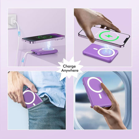 Power Bank compatibile Mag-Safe Power Bank 10000mah Pieghevole PD22.5W Ricarica