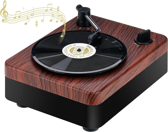 Topretty Bluetooth Speaker, Turntable Design Bluetooth Speaker Altoparlanti