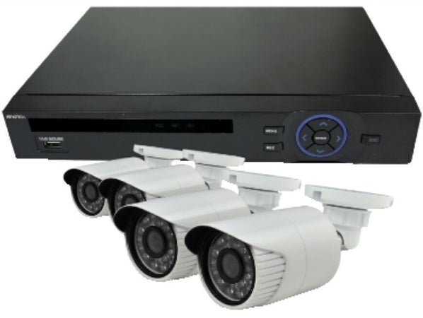 KIT NVR 4CH POE + 4 TELECAMERE ALTA DEFINIZIONE 1MPX 720P CON INTERNET ONE-CLICK