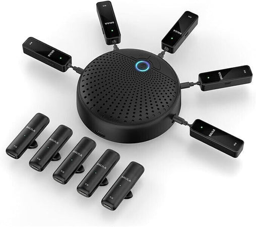 BALILA Altoparlante da Conferenza Wireless con 5 Trasmettitori + 5 Ricevitori