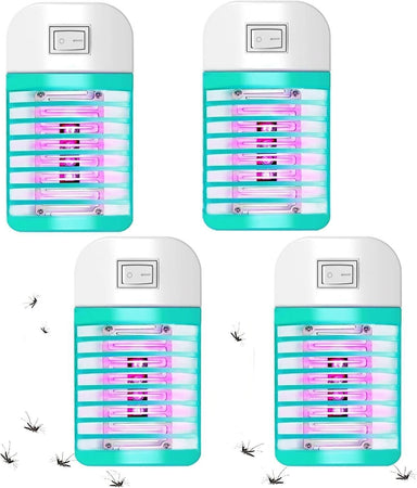 Set 4 Zanzariere Elettriche Insetticida Anti Zanzare Mosche,One-plug in Mosquito