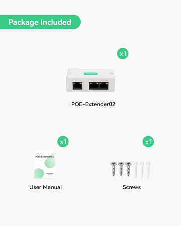 LINOVISION Mini extender POE a 2 porte Ripetitore IEEE 802.3af/at POE