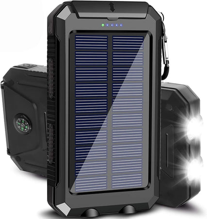 Caricabatterie Solare Solar Power Bank 20000Mah Impermeabile Portatile Di Backup