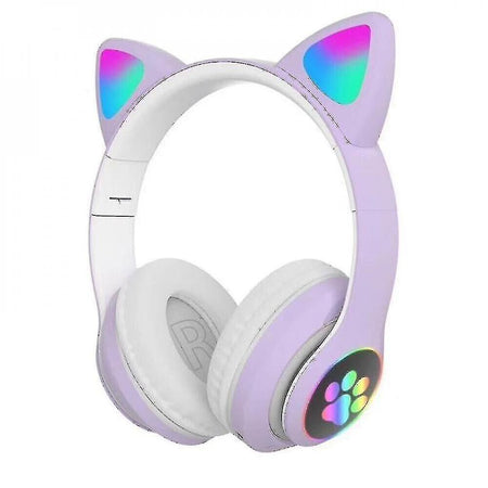 Cuffie wireless per bambini Microfono incorporato sopra l'orecchio di gatto