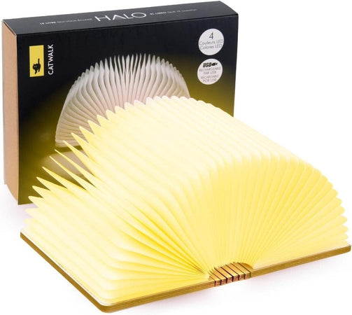 Lampada a libro pieghevole intelligente luminescente ricaricabile con luce in