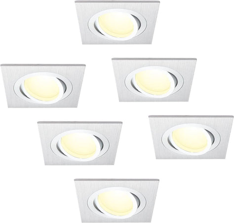 HCFEI Faretti LED da Incasso Dimmerabile 3000K - Set di 6 Faretti a Luce Led