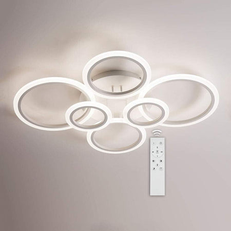 Plafoniera LED, diametro 80 cm, bianca, con funzione memoria, plafoniera
