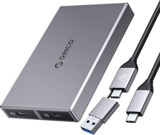 Contenitore ORICO M.2 NVME + SSD SATA a doppio alloggiamento