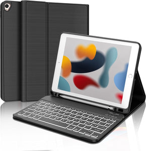 Cover e Tastiera per iPad 9a/8a/7a Generazione, per iPad 10.2" Retroilluminata