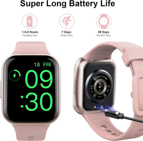 Jugeman Q23 Smartwatch Donna Rosa Orologio Fitness 1.69'' HD 25 Sportivo IP68