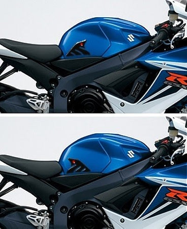 2 ADESIVI in RESINA 3D NERI PROTEZIONE LATERALI SERBATOIO per MOTO SUZUKI Neri