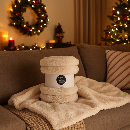 Plaid natalizio soffice in poliestere per decorazioni natalizie 160 x 130 cm