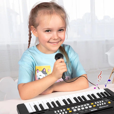 Pianola Bambini per Scuola Multifunzione Tastiera Musicale 37 Tasti con Microfon