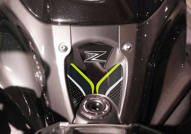 PROTEZIONE 3D zona chiave accensione in GEL compatibile per MOTO KAWASAKI Z900 verde