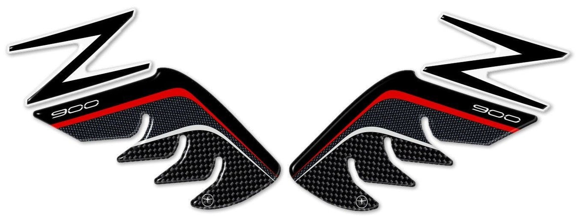 2 PROTEZIONI ginocchia LATERALI SERBATOIO 3D compatibili per MOTO KAWASAKI Z900