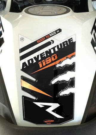 PARASERBATOIO ADESIVO RESINA GEL 3D compatibile per MOTO KTM 1190 ADVENTURE R