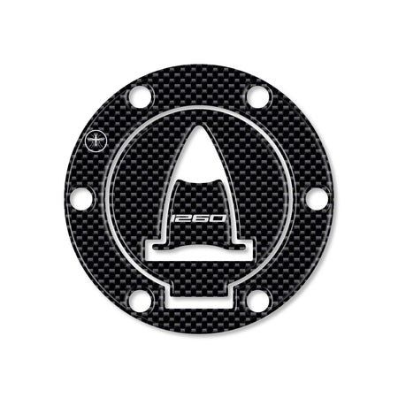 Tappo Serbatoio ADESIVI 3D CARBONIO PROTEZIONE per MOTO DUCATI MULTISTRADA 1260 Carbon