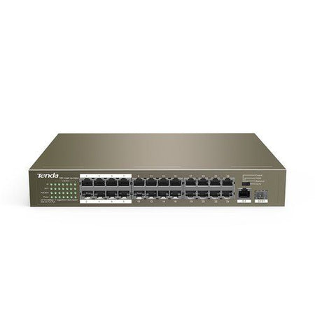 Switch tenda tef1126p-24-250w v2.0 24p 10/100 poe +1p gigabit+1p sfp(combo)rackmount potenza poe 250w