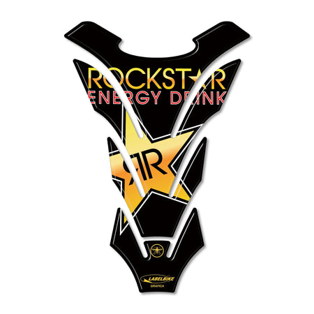 PARASERBATOIO RockStar ADESIVI 3D ENERGY DRINK Protezione x SERBATOIO MOTO Nero