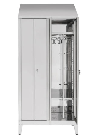 Armadio spogliatoio in acciaio inox AISI 304 a 2 posti a 4 ante cm. 95x40x215h
