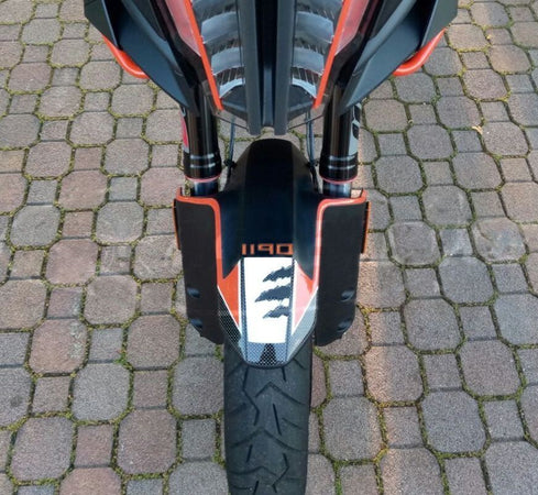 Adesivi 3D PROTEZIONE PARAFANGO MOTO ANTERIORE 19" compatibile per KTM 1190 ADVENTURE
